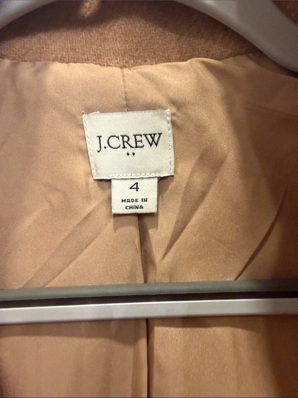J. Crew Camel Stadium-Cloth Cocoon Coat